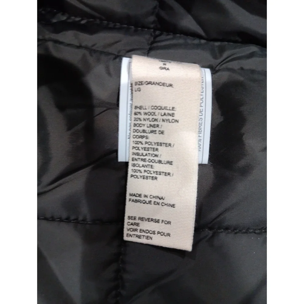 Men's Woolrich Wool Shell Puffer Full Zip Vest Sz Large‎ 2636